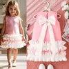 Vestido de Princesa sin Mangas con Encaje y Lazo de Verano Baoxin Estilo Europeo y Americano para Niñas Ropa Infantil Vestido de Cumpleaños Vacaciones Venta Caliente en Stock