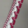 Encaje Hecho a Mano Hilo de Algodón Encaje Colorido Decoración Cortina Recortada DIY Hilo de Algodón Material de Algodón Puro Accesorios de Ropa