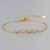 Pulsera de Ola de Diamantes Brillantes de Venta Caliente Europea y Americana para Mujer, Moda Princesa, Versátil, Joyería Elegante, Accesorios de Lujo Ligero de Alta Gama al por Mayor