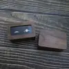 Caja rectangular para anillo de bodas caja de joyería negra caja de anillo de bodas de madera caja de almacenamiento de joyería Nogal
