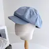 Gorra de Lino Estilo Minimalista para Viajes Diarios para Mujer, Gorra Casual Elegante de Otoño e Invierno, Gorra de Boina Versátil Relajada, Moderna