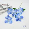 Flores Artificiales de Seda para Decoración de Salón de Bodas, Arreglos Florales, Decoración del Hogar, Flores Falsas, Tallo Único de Orquídea Phalaenopsis Impreso en 3D con 5 Flores