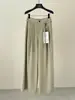 Pantalones de traje rectos con cordón de estilo nuevo de alta gama Fone Jianhe Spring para mujer, ropa de trabajo informal, pantalones largos fluidos 59095