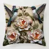 Amazon Transfronterizo Funda de Almohada de Girasol Retro de Temporada Estilo Fresco Juego de Cuatro Piezas de Fundas de Almohada