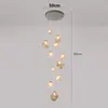 1. Especialmente diseñado para escaleras dúplex de estilo cubo de hielo transfronterizo, candelabro de 10 escalones, lámpara de techo estilo grafiti, candelabro grande, sala de estar tipo loft con techos altos