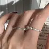 Anillo de Plata Rota con Puntadas de Perla Alternativas de Nicho para Mujer Estilo Ins Viento Frío Dulce Fresco Versátil Anillo de Moda Lujo Ligero Elegante Elegante