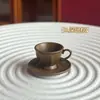 Cena em Miniatura Ponto de Contas Boneca Francesa Acessórios para Casa de Bonecas Modelo Chá da Tarde Britânico Mini Xícara de Café e Pires Conjunto D602