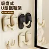 Estante para Zapatillas con Ventosa para Baño, Zapatero de Pared sin Taladro, Estante de Drenaje para Baño, Gancho de Almacenamiento, Estante de Almacenamiento
