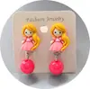 Novos Brincos Atacado Brincos Infantis Coreanos Cor de Doce Desenho Animado Fofo Princesa Meninas Clipe de Orelha Bebê Acessórios de Orelha