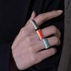 Deseo Aliexpress Nuevo Anillo de Diamantes Degradado Multicolor Combinable de 5 Filas Europeo y Americano Anillo Joyería Versátil al Por Mayor