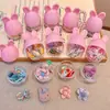 Goma para el pelo dulce coreana para niños, banda para el pulgar con diseño de animal y flor, no daña el pelo, lindo juego de diademas para bebé