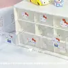 Caixa Organizadora Jiugongge da Ins Caixa Organizadora Hello Kitty para Homens e Mulheres Pequenos Objetos Caixa Organizadora para Carro