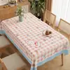 Mantel de Dibujos Animados Impermeable y a Prueba de Aceite, No Lavable, Nuevo Estilo 2026, Lujo Ligero, Sensación de Alta Gama, Estilo Lindo Rosa, Mantel Rectangular para Mesa de Comedor