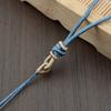 Colgante de cuerda con nudo de transferencia tejido a mano, colgante de cuerda de ágata de jade para collar, colgante de cuerda para colgar en el cuello