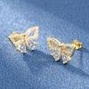 2021 Nuevo Estilo Pendientes Elegantes de Lazo y Diamantes para Dama de Venta Caliente Pendientes Colgantes Elegantes de Celebridad de Internet de Corea del Sur Pendientes
