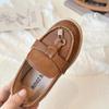 Zapatos de Cuero para Niñas 2026 Tendencia Primavera y Otoño Nuevo Estilo Mocasines para Niñas Moda para Bebés Zapatos Casuales de Suela Suave