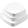 Fabricante de Papel para Cozinhar no Vapor Atacado, Papel Tapete para Cozinhar no Vapor em Forma de Arco com Cantos Arredondados, Papel Resistente a Altas Temperaturas, Antiaderente dos Dois Lados, Fundo Quadrado