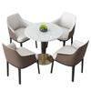 Mesa de Recepción y Silla Simple Moderna para Tienda 4S, Oficina de Ventas y Negociación, Combinación de Una Mesa y Cuatro Sillas, Muebles, Silla de Ocio China Moderna