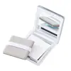 Nuevo Polvo Suelto Espejo Papel Absorbente de Grasa Transparente con Caja de Espejo Papel Facial Absorbente de Grasa Facial Portátil con Esponja de Polvo Refrescante Primavera y Verano