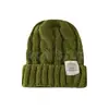 Gorro de Lana Tejido para Mujer, Tejido Grueso, Cálido para Otoño e Invierno, Gorro Holgado para Pareja, Moderno, Circunferencia de Cabeza Grande 60-65cm