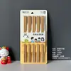 Palillos Hogar Palillos de Bambú Tienda de 10 yuanes Puesto Runjianghu 10 Pares de Palillos Palillos de Bambú Carbonizado Suministro de Puesto Palillos de Bambú