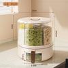 Caja de Almacenamiento de Granos, Cubeta de Arroz Dividida, Tanque Sellado para el Hogar, Caja Contenedor de Arroz a Prueba de Insectos y Humedad, Contenedor de Almacenamiento de Grado Alimenticio