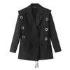 Blazer Solto de Estilo Europeu e Americano com Alças nos Ombros, Nova Moda Europeia e Americana, Elegante e Moderno para Mulheres na Primavera