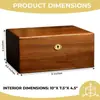 Caja de Regalo Personalizada de Madera de Caucho con Cerradura y Llave, Caja de Almacenamiento de Joyería de Madera Maciza, Producción de Muestras Según Imágenes Proporcionadas