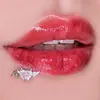 Asas de Chifre de Diabo em Formato de Coração Liga de Cobre Titânio Aço Titânio Zircônio Piercing Labial Piercing de Osso da Orelha Atacado Transfronteiriço Europeu e Americano Joias para Piercing