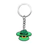 Centenas de St. Pingentes de Chaveiro Dia de São Patrício, Decorações de Chaveiro Chapéu Verde DIY de Borracha Macia em PVC, Itens de Presente