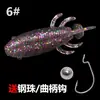 Venta al por mayor Luya Cebo Blando Negro Cebo Falso Flotante Agua Gusano Blando Gusano Trueno 8cm/13G Especial para Black Bass Anzuelo Crankbait Cebo Luya