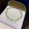 Pulsera de hebilla redonda con circonita cúbica de colores estilo francés, una pieza lujosa y de alta gama, con un diseño único y elegante, perfecta para venta al por mayor