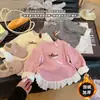 Mono de una pieza de forro polar grueso, versátil y colorido de koala para niños en invierno, con encaje, lana y seda, camiseta interior térmica para niñas