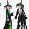 Cosplay de Halloween macacão de bruxa que brilha no escuro roupa para apresentação de palco festa bruxa fantasia de Natal para performance