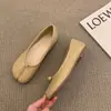 Zapatos casuales para mujer, nuevo estilo, puntera dividida, planos, lunares, sin cordones, piel suave, suela suave, talla 35-42, talla grande