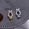 Accesorios DIY Plata de Ley S925 Simple Colgante de Perla Joker Colgante Vacío Joyería de Plata Colgante Semiacabado Colgante de Plata 8-12