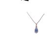 Livrinho Vermelho recomenda Joias Originais Imitação Topázio Azul Suíço Pingente Seiko Incrustado Colar de Diamantes de Alto Carbono