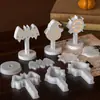 Amapola Halloween Murciélago Araña Sombrero Calavera Hueco Huevo de Pascua Lámpara Silueta Adorno Base de Lámpara Yeso Molde de Silicona