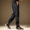 Calça Nova Masculina Outono e Inverno, Calça Harem Casual Solta Versátil Espessada de Veludo Masculina, Calça Quente de Inverno