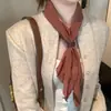 Bufanda de Algodón y Lino de Color Sólido de Alta Gama Estilo Coreano para Uso Diario a Principios de Otoño para Mujer, Bufanda de Seda con Atmósfera de Primavera y Otoño, Bufanda y Diadema de Decoración a Juego