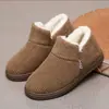 Nuevos Zapatos de Tela Estilo Invierno Old Beijing, Forrados de Felpa y Engrosados para Calidez, Zapatos de Algodón sin Cordones con Suelas Suaves, Cómodos y Antideslizantes, Zapatos para Mamá