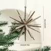 Ornaments de Natal Estilo Novo 2025 Decorações para Árvore de Natal Cor Champanhe Branco Transparente Estrela Explosiva