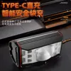 Luz de Bicicleta Tipo Elevado de Gran Capacidad Carga Tipo-C Reflector Grande Faro de Aleación de Aluminio de Alto Lúmen Luz de Advertencia Rojo Naranja