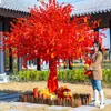 Árvore de Flor de Pessegueiro Árvore de Pessegueiro Falsa Decoração Interna e Externa Shopping Center Ano Novo Grande Árvore dos Desejos Árvore de Bênçãos com Envelope Vermelho Árvore de Flor de Ameixeira