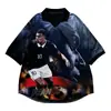 Camiseta de Fútbol Polo Manga Corta Bloque de Color Retro Cuello en V, Camisa Deportiva de Fútbol Holgada Oversize Vintage Estilo Americano