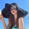 Chapéu de Proteção Solar para Mulheres, Chapéu de Sol de Verão, Anti-UV, Aba Larga, Cobertura Facial para Dirigir, Chapéu de Sol de Borracha Preto, Chapéu de Pescador