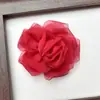 Novas flores de tecido organza, rosas feitas à mão, flores para sapatos DIY, flores para cabelo, acessórios, enfeites para roupas atacado