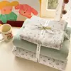 Juego de Cuatro Piezas de Algodón Acolchado tipo Caricatura Clase A, Funda de Edredón de Algodón Puro Fresca y Sencilla Estilo Ins, Algodón Lavado para Dormitorio de Estudiante, 3 Piezas