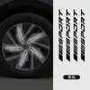 Pegatinas Reflectantes para Cubos de Rueda Película de Transferencia Cortada Impermeables Protector Solar Láser Coche Modificado Cubo de Rueda Pegatinas Deportivas