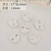 Accesorios de material para collar y pulsera hechos a mano DIY, flor cuadrada de oso lindo de cerámica en blanco y negro, garra de gato, cuentas, todo a juego